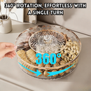 idrop Acrylic Bekas Kuih Raya Bulat Boleh Pusing 360, Bekas Makanan Snek , Bekas Biskut Raya Snak Candy Storage Box