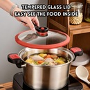 idrop [ 5L / 7L ] Micro Pressure Pot Stainless Steel Soup Pot Multi Function Stew Cooking Pot Large Capacity Induction Gas Stove Periuk Tekanan Mikro 5L Keluli Tahan Karat Periuk Sup Periuk Rebus Kapasiti Besar Sesuai Dapur Induksi dan Dapur Gas (P)