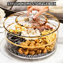 idrop Acrylic Bekas Kuih Raya Bulat Boleh Pusing 360, Bekas Makanan Snek , Bekas Biskut Raya Snak Candy Storage Box