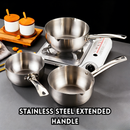 idrop【18CM / 20CM】Periuk Salji Gaya Korea, Periuk Susu Keluli Tahan Karat, Kegunaan Rumah, Sesuai Untuk Dapur Induksi Korean Style Stainless Steel Milk Pot, Induction Compatible, Soup & Noodle Cooking Pot
