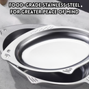 idrop 【40CM / 46CM / 52CM 】304 Stainless Steel PanKeluli Tahan Karat, Ikan Bakar Pemanggang Stim Tray, Stainless Steel Fish Shape Steam Food Tray With Glass Lid