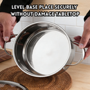 idrop [ 18CM, 20CM , 22CM, 24CM ] 4PCS Thick Stainless Steel Soup Cooking Pot Double Handle Induction Gas Stove Compatible Kitchen Cookware Periuk Sup Keluli Tahan Karat Tebal Periuk Susu Periuk Pemegang Dua Sesuai Dapur Induksi dan Dapur Gas (S)