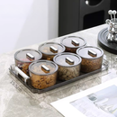 idrop 4 Grid -6 Grid Bekas Buah Kering, Candy Serving Tray Dried Fruit Snack Box , Luxury Snack Tray With Lid Container Set (S)