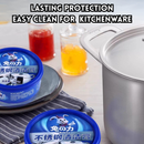 idrop Stainless Steel Cleaner Paste Heavy Duty Grease Stain Remover Pot Bottom Burnt Stain Rust Removal Cleaning Powder Kitchen Cleaner Pencuci Keluli Tahan Karat Pembersih Kuat Kotoran Minyak Karat Pembersih Periuk Bawah Hangus Serbuk Pencuci Dapur (S)