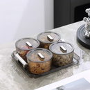 idrop 4 Grid -6 Grid Bekas Buah Kering, Candy Serving Tray Dried Fruit Snack Box , Luxury Snack Tray With Lid Container Set (S)