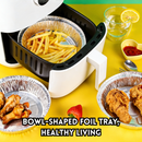 idrop (8 in) 20 PCS Kertas Penggoreng Udara Pakai Buang , Kertas Penggoreng Udara ,Kuali Kerajang Aluminium Penggoreng Udara, Air Fryer Disposable Baking Aluminium Foil Tin Tray Non- Stick Air Fryer Paper Tray Kitchen Accessories (S)