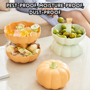 idrop 2 Layer Bekas Kuih Balang Kuih Raya, Pinggan Gula-Gula Lada Manis, Kotak Penyimpanan Biji Tamu ,Multifunctional Pumpkin Fruit snack Storage Bowl Tray Snack Plate