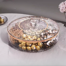 idrop Acrylic Bekas Kuih Raya Bulat Boleh Pusing 360, Bekas Makanan Snek , Bekas Biskut Raya Snak Candy Storage Box