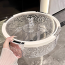 idrop 5 Grid - 6 Grid Bekas Penyimpanan Buah & Kekacang , Candy Snack Tray Air Tight Storage Box , Luxury Fruit Tray Container Bekas Kuih Raya (S)