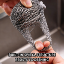 idrop Penggosok Keluli Tahan Karat Dengan Tali, Berus Pembersih Dapur , untuk Periuk Dan Kuali, Stainless Steel Wire Balls Metal Dishwashing Clean Ball Scrubbers Kitchen Scrubbing Sponges (S)