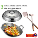 idrop 4PCS Combo Set 65CM Kuali Kawah Rendang Honeycomb Periuk Besar Berpenutup 62CM & Senduk dan Spatula