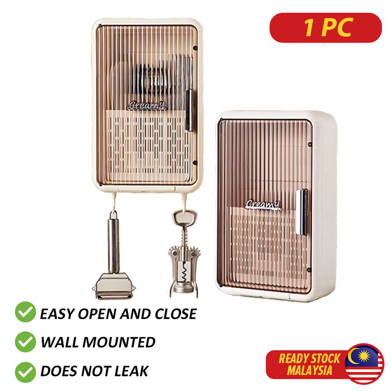 idrop Wall-Mounted Plastic Chopstick Cage / Sangkar Penyepit Plastik Yang Dipasang Di Dinding / 壁挂式塑料筷笼