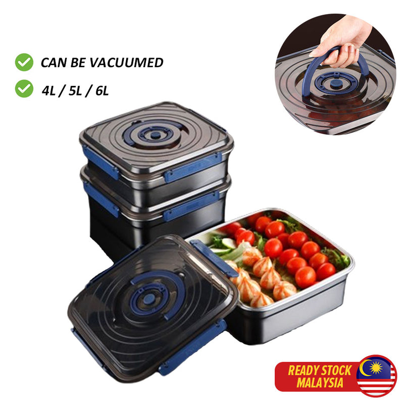idrop 4L/5L/6L Stainless Steel Crisper Box / Kotak Crisper Keluli Tahan Karat / 不锈钢保鲜盒