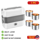 idrop 2L Square Three-Layer Steamed Rice Box / Kotak Nasi Kukus Tiga Lapis Persegi 2L / 2L方形三层蒸煮饭盒
