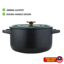 idrop 2800ML Green French Clay Pot / Periuk Tanah Liat Perancis Hijau 2800ML / 2800ML小号法陶锅