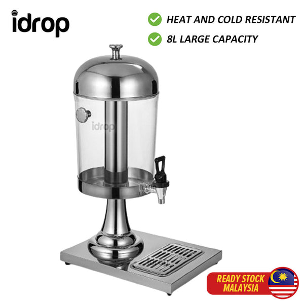 idrop 8L Silver Single Head Juice Cauldron / 8L Kuali Jus Kepala Tunggal Perak / 8L银色单头果汁鼎