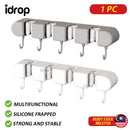 idrop 4 Hook Bracket Mop Clip / Klip Mop Kurungan 4 Cangkuk / 4挂钩托把架拖把夹