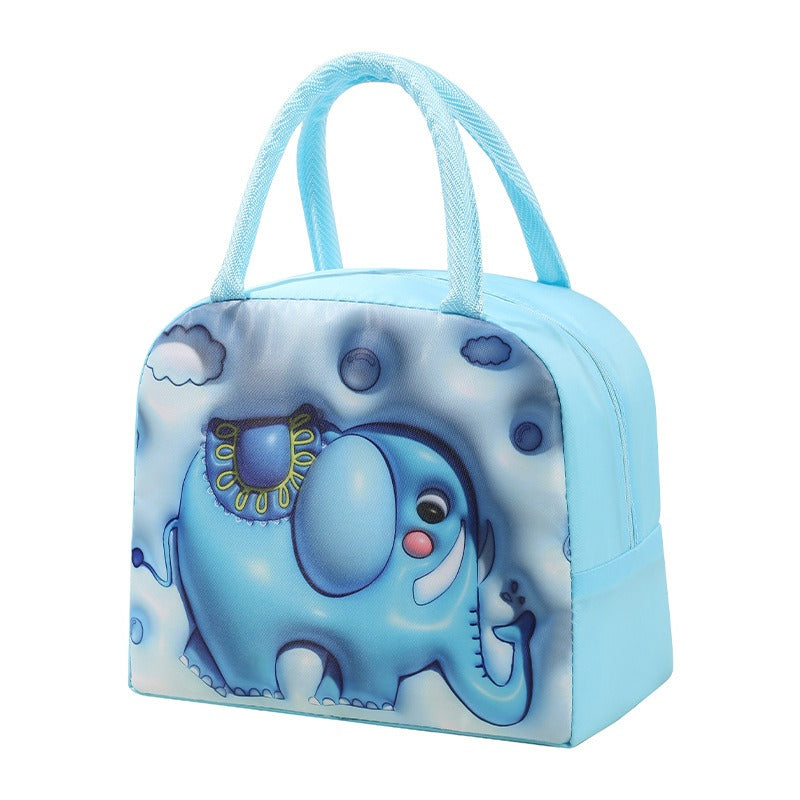 idrop Hand Carry Insulated Lunch Box Bag / Beg Simpan Bekas Makanan / 手拎保温饭盒袋3D图案