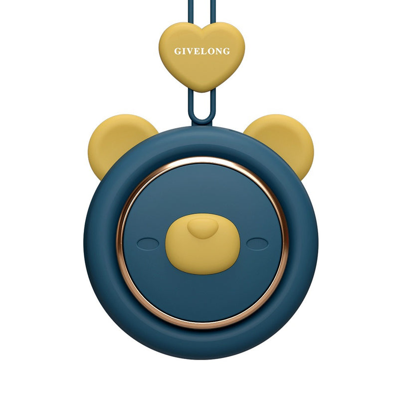 idrop Cute Bear Lanyard Fan Mini Rechargeable USB Portable Fan / Kipas Kecil Mudah Alih Corak Beruang / 萌趣小熊挂绳风扇