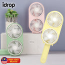 idrop Desktop Twin Motor Fan USB Rechargeable / Kipas USB Senang Caj 2 IN 1 / 卡通双风充电风扇