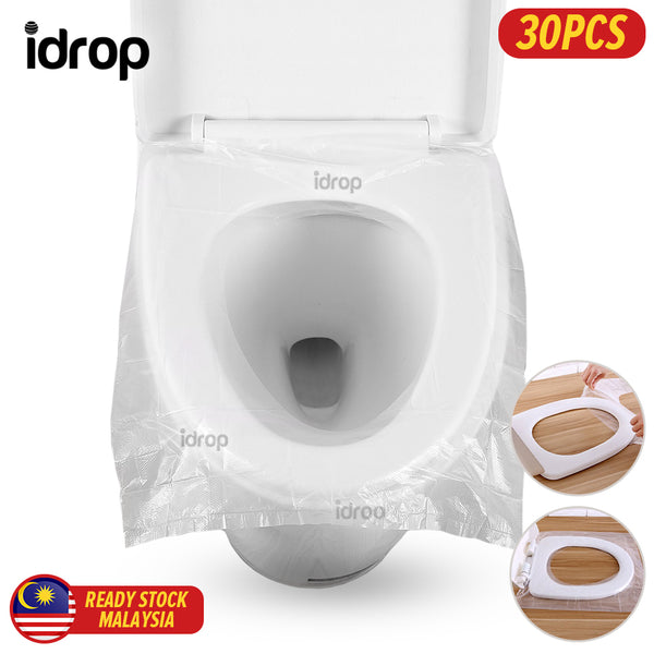 idrop [ 30pcs ] Toilet Seat Disposable Waterproof Cover Travel Supply / Alas Tempat Duduk Jamban Tandas kalis Air Pakai Buang / 一次性马桶垫防水马桶套孕产妇坐垫纸厕所坐便器坐便套旅行用品