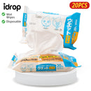 idrop [ 20pcs ] Disposable Cleaning Wet Wipes / Tisu Kain Lap Pencuci Pakai Buang / 20片湿巾日文包装(20*30CM)