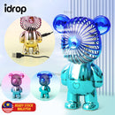 idrop USB Rechargeable Gradient Color Bear Fan / Kipas USB Beruang Warna Warni / USB充电渐变色小熊风扇