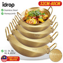 idrop Golden Nonstick Honeycomb Anti Scratch Resistant Kitchen Cooking Wok / Periuk Memasak Honeycomb Masak Tidak Lekat  / 金色不粘蜂窝防刮耐厨房烹饪炒锅