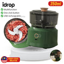 idrop  350ML Smart Electric Food Blender Chopper Processor USB Rechargeable / Mesin Pengisar Makanan Elektrik Boleh Mengecas / 350ML 智能电动食品搅拌机切碎机处理器 USB 可充电