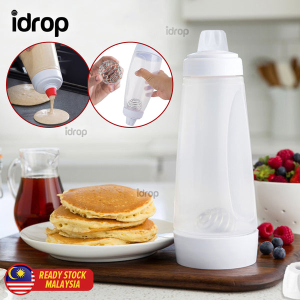 idrop All In One Hand Batter Mixer Dispenser Bottle / Botol Adunan Kek / 手摇搅拌瓶