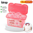 idrop [ 100pcs / Box ] Laundry Beads Cleaning Detergent / Sabun Pencuci Baju dan Kain / 洗衣凝珠(1盒100粒)