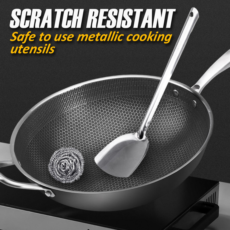 idrop [ TOP SUPER COMBO SET ] 65CM Cooking Wok & Lid Cover & Long Spatula Ladle & 40CM Wok & 28CM Wok & 34CM Wok / Kuali Masak Nonstick Honeycomb 65CM & Penutup Tudung & Senduk Spatula Panjang & Kuali 40CM & Kuali 28CM & Kuali 34CM