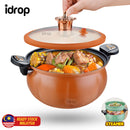 idrop [ 8L ] 28CM Pumpkin Pot With Steamer Layer Micro Pressure Cooking Pot / Periuk Masak Bentuk Labu Bersama Lapisan Stim / 8L南瓜锅带蒸笼(28CM南瓜微压料理锅)