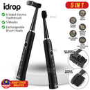 idrop [ 5 IN 1 ] 6 Sided Electric Toothbrush Rechargeable Exchangeable Brush Head / Berus Gigi Elektrik 5 Dalam 1  / 六面新款店铺保修电动牙刷声波情侣套装自动成人美白男女充电款