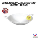 idrop 10"/ 12” / 13” / 14” / 15”/16"/17"/ 18"/19"/20" Double Handle Aluminium Wok / Kuali Aluminium Berkilat /  双柄铝炒锅