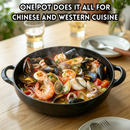 idrop 1 PCS 26CM Enamel Cast Iron Pot Seafood Crab Stew Pot Casserole Dish Soup Ceramic Coated Cookware Induction & Gas Stove Compatible Kitchen Cookware Periuk Besi Tuang Enamel 26CM 1PCS Makanan Laut Ketam Rebus & Sup Sesuai Untuk Dapur Induksi dan Gas