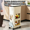 idrop 1 PCS – Large Capacity Kitchen Trash Bin with Sliding Lid 3 Layer Expandable Garbage Bin with Storage Rack Household Waste Container Tong Sampah Dapur Kapasiti Besar Dengan Penutup Gelongsor 3 Tingkat Gaya Bersama Rak Penyimpanan Kegunaan Rumah