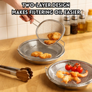 idrop 1 SET 23CM Double Layer Oil Draining Tray Stainless Steel Oil Filter Rack Fried Food Pan Grease Deep Fry Oil Strainer Plate Set Dulang Tapis Minyak 23CM 1SET Dua Tingkat Keluli Tahan Karat Rak Saliran Minyak Dulang Untuk Makanan Goreng & Snek Cucuk