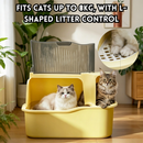 idrop 1 PCS 62CM Fully Enclosed Cat Litter Box Extra Large Deodorizing Cat Toilet with Splash Proof Cover Corridor Style Litter Tray Include Cat Litter Scoop Kotak Kucing Tertutup Penuh 62CM Saiz Besar Anti Percikan Fungsi Nyah Bau Termasuk Penyodok Pasir
