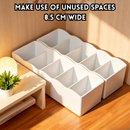 idrop 2 PCS – Compartment Storage Box Desktop Plastic Organizer Rectangular Storage Basket with Divider Tabletop Storage Container Kotak Penyimpanan Berpetak 2PCS Organiser Plastik Meja Bentuk Segi Empat Dengan Pembahagi Bekas Simpanan Atas Meja Serbaguna