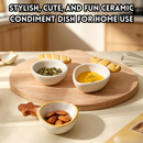 idrop 7 PCS – Beautiful Seasoning Dish Set Ceramic Sauce Dipping Bowls Cute Condiment Plates for Hot Pot Soy Sauce Vinegar Side Dish Serving Plates Set Set Pinggan Perasa 7PCS Pinggan Celup Sos Seramik Comel Untuk Kicap Cuka Hot Pot dan Hidangan Sampingan