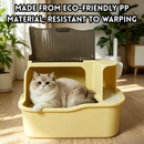 idrop 1 PCS 62CM Fully Enclosed Cat Litter Box Extra Large Deodorizing Cat Toilet with Splash Proof Cover Corridor Style Litter Tray Include Cat Litter Scoop Kotak Kucing Tertutup Penuh 62CM Saiz Besar Anti Percikan Fungsi Nyah Bau Termasuk Penyodok Pasir