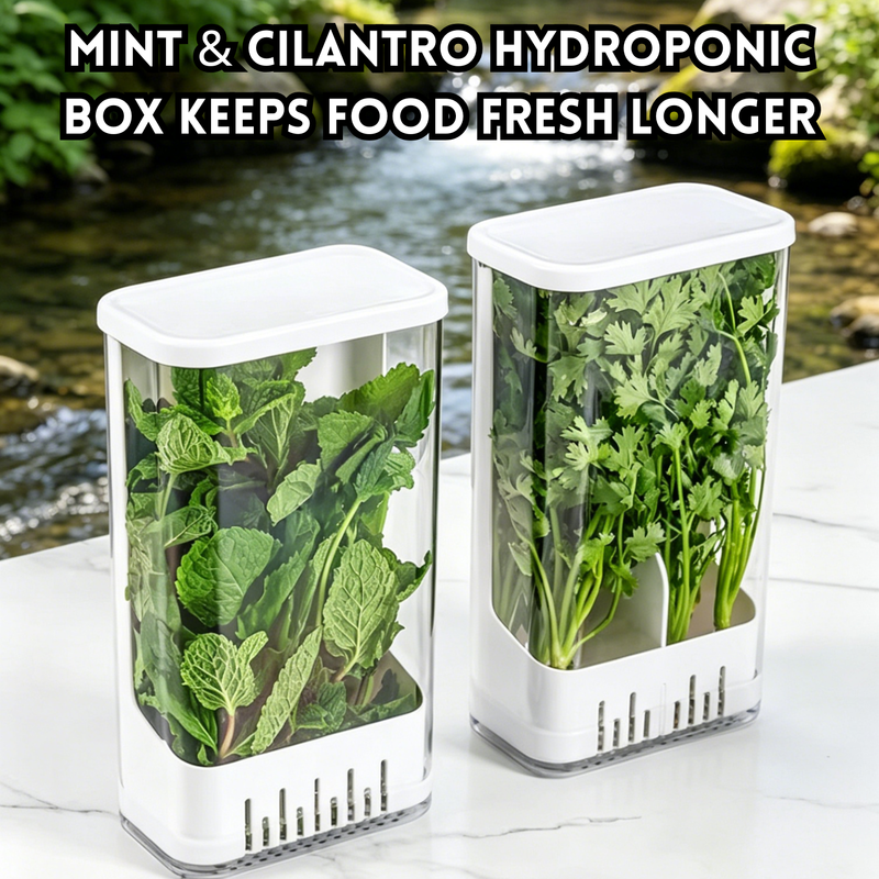 idrop 2 PCS – Herb Fresh Keeping Storage Box Cilantro Spring Onion Gar