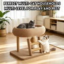 idrop 1 PCS All In One Cat Scratching Post & Cat Bed Space Saving Sisal Scratcher Cat Tree Four Season Pet Bed Durable Cat Toy Tiang Cakar Kucing & Katil Kucing 1PCS Rekaan Jimat Ruang Dengan Tali Sisal Tahan Lasak Mainan Anti Bulu Gugur Untuk Semua Musim