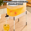 idrop 1 PCS – Refrigerator Water Dispenser Jug with Tap Large Capacity Sealed Cold Drink Juice Fruit Tea Pitcher with Stand Home Use Jag Air Peti Sejuk Dengan Paip Kapasiti Besar Bekas Minuman Sejuk Bertutup Jus Teh Buah Dengan Tapak Sokongan Rumah