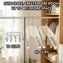 idrop 2 PCS Stainless Steel Pants Hanger Clip Skirt Hanger Multi Clothes Rack Space Saving Invisible Storage Double Row Windproof Laundry Organizer Set Penyangkut Rak Gantung Skirt Keluli Tahan Banyak Klip Susunan Berganda Anti Angin Penyimpanan Rumah