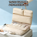idrop 2 PCS – 6 in 1 Travel Compression Bag + Nylon Toiletry Bag Set Luggage Organizer Packing Cubes Clothes Storage Bag Underwear for Travel and Business 6 Dalam 1 Dengan Beg Mampatan + Beg Dobi Nylon Organiser Bagasi Simpan Pakaian Simpan Seluar Dalam