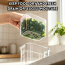 idrop 2 PCS Onion Ginger Garlic Storage Container Food Grade Airtight Refrigerator Prep Box Drainable Food Storage Kitchen Organizer Bekas Simpan Bawang Halia dan Bawang Putih 2PCS Gred Makanan Untuk Peti Sejuk Persediaan Dapur Dengan Fungsi Penapis Air