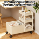 idrop 1 PCS – 3 Tier Under Desk Backpack Storage Rack Office Rolling Cart Mobile Storage Shelf Student Desk Organizer Bookshelf File Unit Rak Penyimpanan Beg Bawah Meja 3 Tingkat Troli Pejabat Mudah Alih Rak Buku Untuk Pelajar Unit Simpanan Bergerak