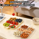 idrop 2 PCS – Divided Serving Plate Ginger Garlic Storage Tray Kitchen Seasoning Plate Multipurpose Food Preparation Tray Set Set Pinggan Makanan Berpetak 2PCS Dulang Simpan Halia Bawang Putih Pinggan Perasa Dapur Bekas Penyediaan Makanan Serbaguna